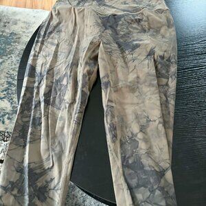 ZYIA UNITY GREEN TIE DYE HI RISE 7/8 24" LEGGINGS